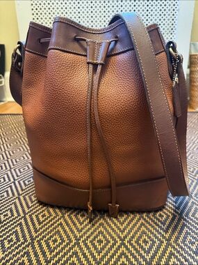 Vintage Coach Darcey Drawstring 4229 in tan with tan trim Sheridan Collection